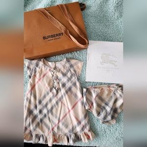 Authentic BURBERRY CHILDREN  matching plaid dress